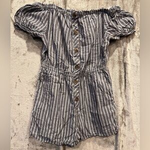 Romper Blush Off The Shoulder Striped One Piece Size Large Women’s Spring Wear